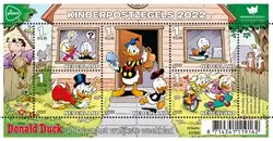 Nederland 2022 - kinderzegel Donald Duck - Postfris souvenirvelletje Bezpieczna płatność