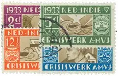 Bezpieczna płatność Nederlands Indië 1933 - NVPH 182-185 - Gebruikt