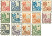 Autentyczny Nederlands Indië 1913-1932 - NVPH 115-128 - Ongebruikt