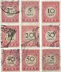 Tani Nederlands Indië 1892-1909 - Portzegels NVPH P14-P22 - Gebruikt
