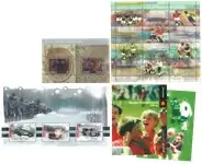 Oryginalny Noorwegen - 3 gestempelde souvenirvelletjes en 1 gestempeld boekje