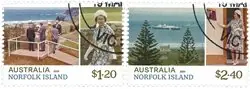 Rabat Norfolk Island - Royal visit 1974 - Gestempelde serie van 2