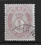 Wysoka jakość Noorwegen 1872 - AFA 19c - Gebruikt