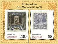 Rabat Oostenrijk - Classic postzegels 1908 - Postfris souvenirvelletje