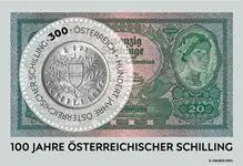 Wyprzedaż Oostenrijk - Oostenrijk Schilling 100 jaar - Postfris souvenirvelletje