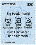 Ekspresowa dostawa Oostenrijk - Was instructies - Postfrisse postzegel op textiel