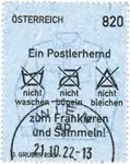 Oryginalny Oostenrijk - Was instructies - Gestempeld