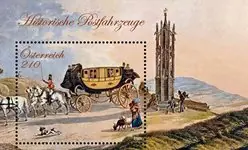 Szybka dostawa Oostenrijk 2021 - Mail coach - Postfris souvenirvelletje