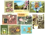 Orchideeën - 12 verschillende souvenirvelletjes 1985-2000 - Postfris Nowość