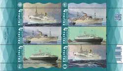 Polen - Polish Transatlantic Ship - Postfris souvenirvelletje Autentyczny