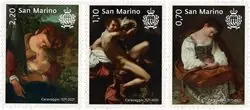 Zwrot pieniędzy San Marino - 450th anniversary of Caravaggio's death - Postfrisse serie van 3