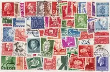 Szybka dostawa Scandinavië - 75 verschillende postzegels