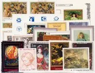 Schilderijen - Postzegel pakket - Postfris Oferta limitowana