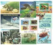 Popularny Schildpadden - 9 souvenirvelletjes - Gestempeld