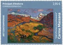 Popularny Spaans Andorra - Hedendaagse kunst / Carme Massana - Postfrisse postzegel