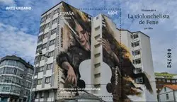 Ostatnia szansa Spanje - Art / Women of the violin - Postfris souvenirvelletje