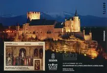 Wyprzedaż Spanje - Proclamation of Queen Isabella - Postfris souvenirvelletje