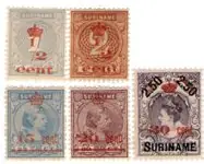 Suriname 1911 - NVPH 60-64 - Ongebruikt Promocja