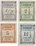 Suriname 1912 - NVPH 65-68 - Ongebruikt Tani