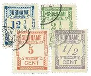 Autentyczny Suriname 1912 - NVPH 65-68 - Gebruikt