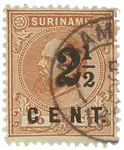 Ekspresowa dostawa Suriname 1892 - NVPH 21 - Gebruikt