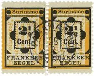 Suriname 1892 - NVPH 22-22a - Gebruikt Oferta limitowana