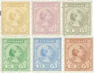 Suriname 1892 - NVPH 23-28 - Ongebruikt Wysoka jakość