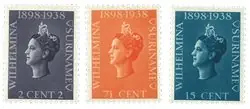 Szybka dostawa Suriname 1938 - NVPH 187-189 - Ongebruikt