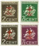 Ostatnia szansa Suriname 1942 - NVPH 202-205 - Ongebruikt