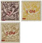 Wysoka jakość Suriname 1945 - Luchtpostzegels NVPH LP24-LP26 - Postfris