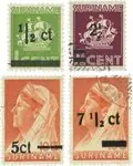 Zwrot pieniędzy Suriname 1945 - NVPH 210-213 - Gebruikt