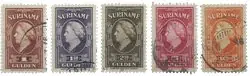 Premium Suriname 1945 - NVPH 239-243 - Gebruikt