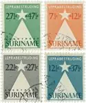 Szybka dostawa Suriname 1947 - NVPH 247-248+Luchtpostzegels NVPH LP29-LP30 - Gebruikt