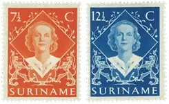Suriname 1948 - NVPH 276-277 - Ongebruikt Tylko dziś