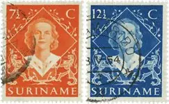 Premium Suriname 1948 - NVPH 276-277 - Gebruikt