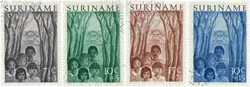 Premium Suriname 1954 - NVPH 312-315 - Gebruikt