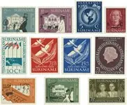 Darmowa dostawa Suriname 1954-1958 - NVPH 316+321-330 - Postfris