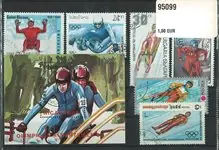 Toboggan 1 souvenir velletje en 17 postzegels Bezpieczna płatność