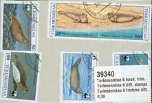 Turkmenistan - 6 verschillende postzegels Zwrot pieniędzy