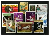 Turnen 10 verschillende postzegels Popularny