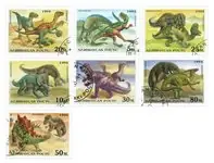 Verschillende landen - pakket met Dinosaurus postzegels Rabat