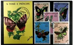 Vlinders St. Tome 1 souvenir velletje en 1 serie Tylko dziś