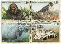 VN Genève - Bedreigde soorten 1993 - Gestempelde serie van 4 Ostatnia szansa