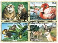 VN Genève - Bedreigde soorten 1998 - Gestempelde serie van 4 Darmowa dostawa