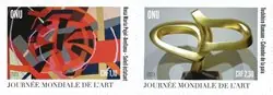 VN Genève - World Art Day - Postfrisse serie van 2 Darmowa dostawa