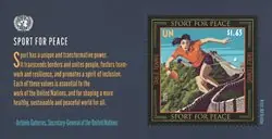 Popularny VN New York - Internationale Sportdagen - Postfris souvenirvelletje