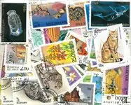 Darmowa dostawa Voormalige Russische Staten-115 versch. postzegelsen 12 souvenirvelletjes