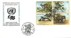 VN Wenen - Bedreigde soorten 1994 - FDC Zwrot pieniędzy