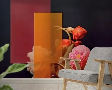 Neon bloemen, contemporary art Szybka dostawa