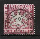 Wurttemberg 1860 - AFA 19 - Gebruikt Wyprzedaż